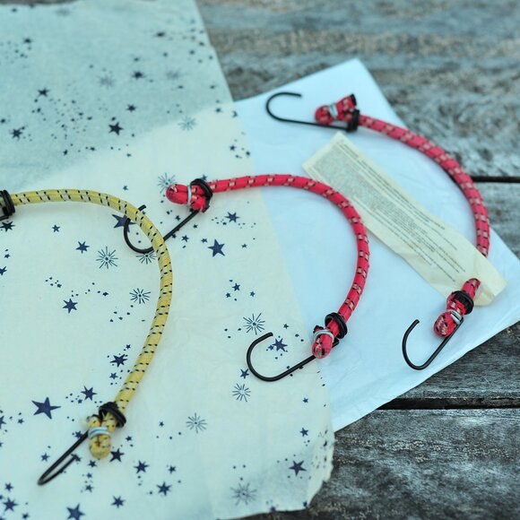 3x Hooked Elastic Ropes Ties Pro Heavy Duty Bike Bin Elastic Holders - Picture 1 of 3